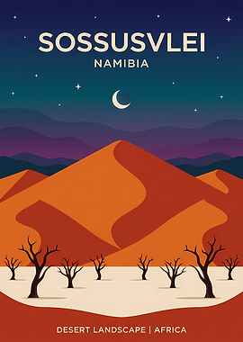Sossusvlei Desert Landscape Poster