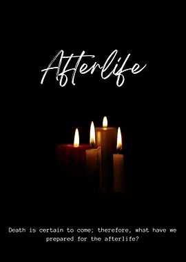 Afterlife quote with candles
