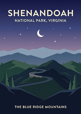 Shenandoah National Park Vintage Poster