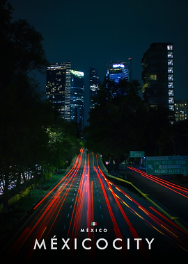 Mexico City Nighttime Long Exposure