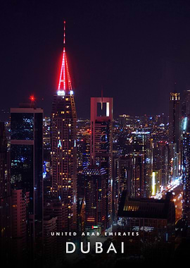 Dubai Skyline at Night