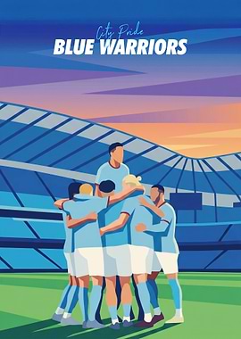 Blue Moon Rising Over Etihad