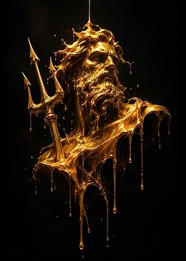 Golden Statue of Poseidon
