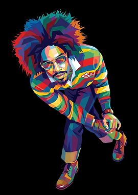 Colorful Pop Art Portrait Andre 3000