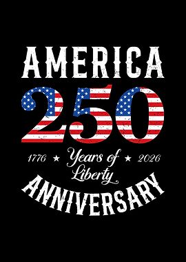 America 250 Years of Liberty Anniversary
