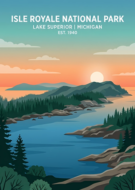 Isle Royale National Park Poster