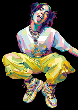 Billie Eilish Pop Art Portrait