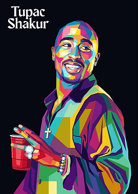 Tupac Shakur Pop Art Portrait