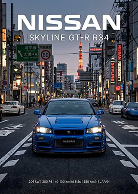 Nissan Skyline GT-R R34 in Tokyo