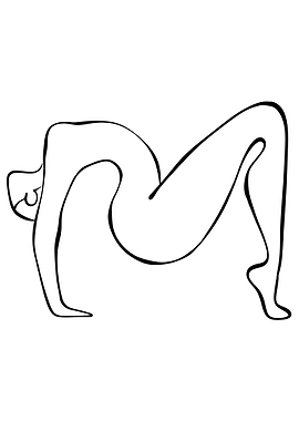 Line Art of Yoga Pose