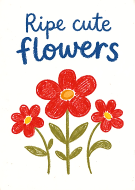 Ripe cute flowers text art