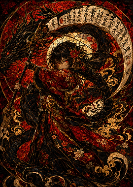 Dragon and Woman in Kimono
