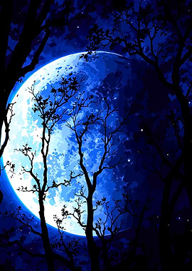 Enchanted Moonlit Forest