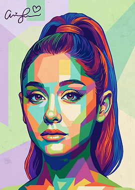 Ariana Grande Pop Art Portrait
