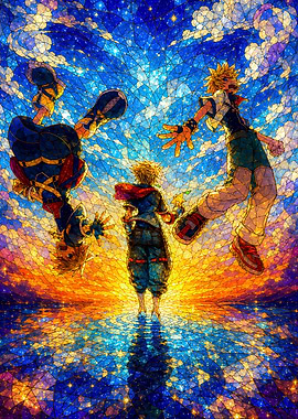 Kingdom Hearts Stained Glass Art