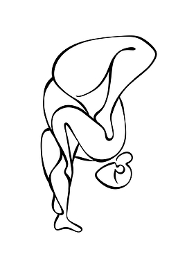 Yoga Pose Line Art