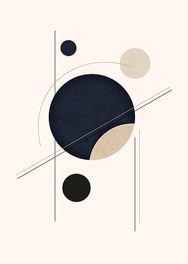 Abstract Geometric Composition with Circles and Lines