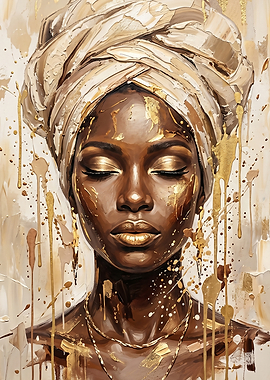 Golden Portrait of a Woman