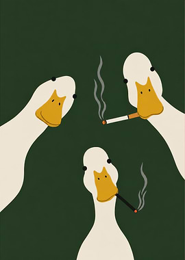 Three Smoking Ducks