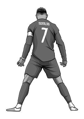 Cristiano Ronaldo Black and White Version