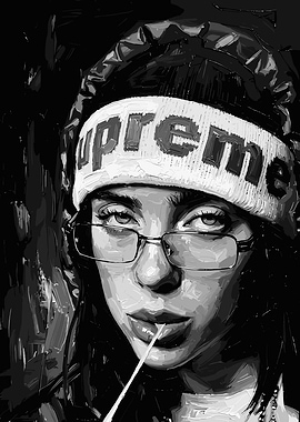 Billie Eilish Supreme Portrait