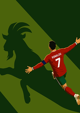 Cristiano and Goat Silhouette