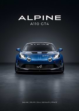 Alpine A110 GT4 Race Car