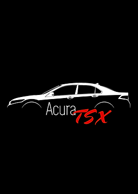 Acura TSX Silhouette with Text