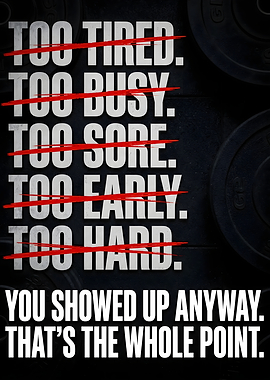 Motivational Gym Workout Fitness Poster