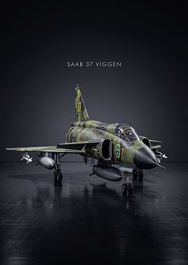 SAAB 37 Viggen Fighter Jet
