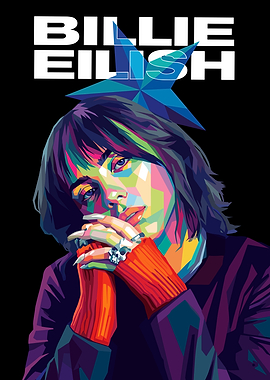 Billie Eilish Pop Art Portrait