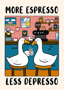 More Espresso Less Depresso Ducks