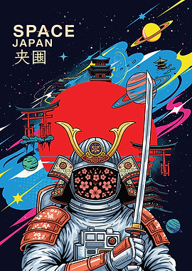 Samurai Astronaut in Space
