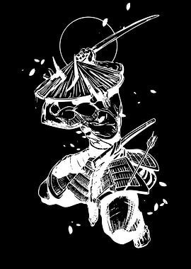 Samurai Warrior with Katana and Arrow