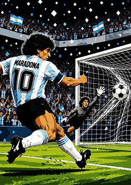 Maradona scores a goal