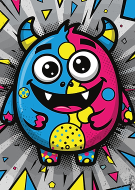 Cute Two-Toned Monster Character