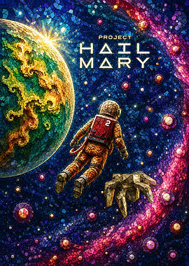 Project Hail Mary Astronaut Mosaic