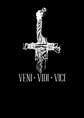 Veni Vidi Vici Sword black design