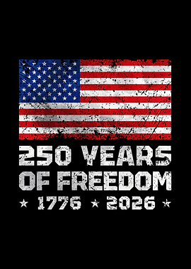 250 Years of Freedom USA Flag