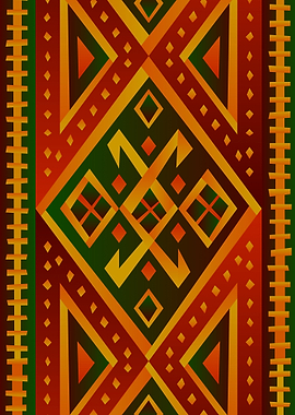 Traditional Tribal Kilim Pattern
