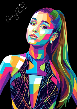 Ariana Grande Pop Art Portrait