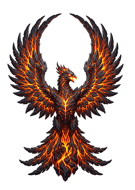 Fiery Phoenix Bird
