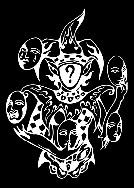 Jester with Multiple Masks