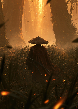 Samurai in a Burning Forest