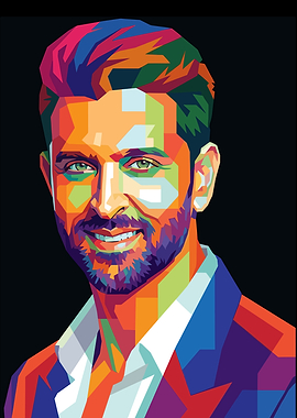 Hrithik Roshan Pop Art Portrait