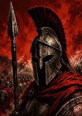 Spartan Warrior with Spear