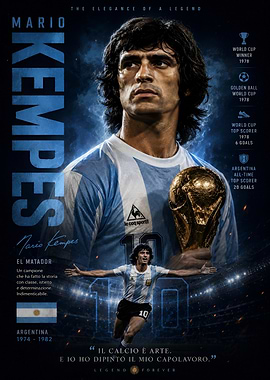 Mario Kempes Argentina Legend