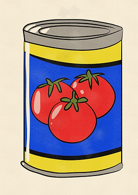 Canned Tomatoes Illustration