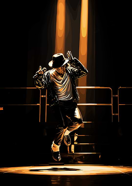 Michael Jackson performing on stage
