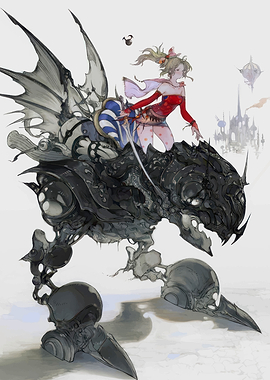 Terra Branford riding a Magitek Armor
